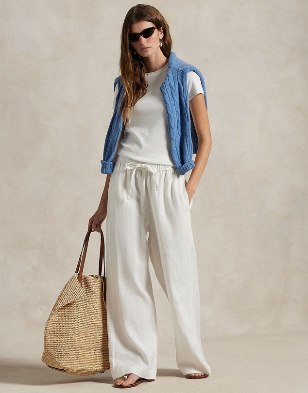 Polo Ralph Lauren - Linen Drawstring Straight-Leg Pants