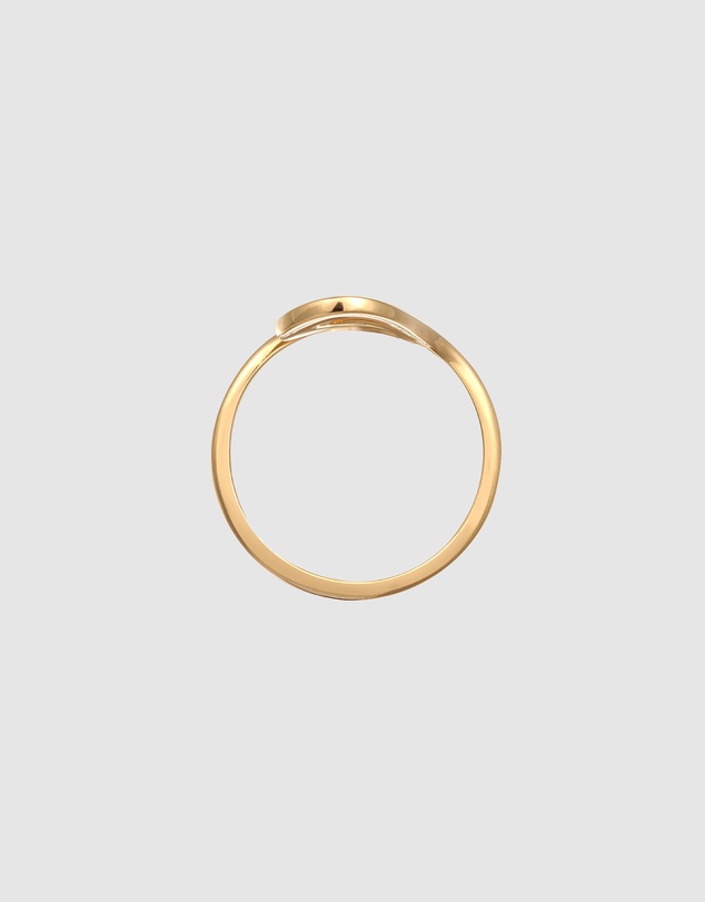 Elli Jewelry - Ring Spiral 925 Sterling Silver Gold Plated