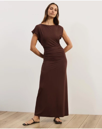 Atmos&Here - Ruth Jersey Midi Dress With Side Split