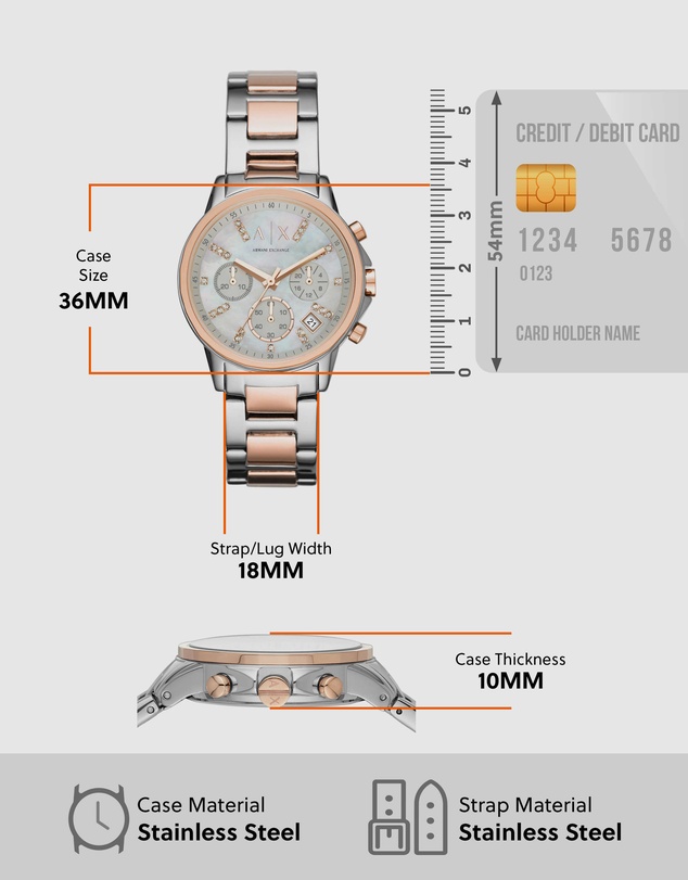 Armani Exchange - Two Tone Chronograph Watch
