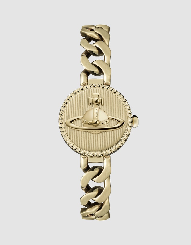 Vivienne Westwood - Vivienne Westwood Orb Button 25mm Gold Strap Watch