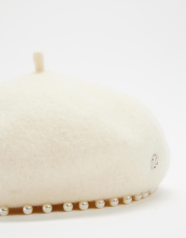 Mossée - Alina Pearl Beret Wool Hat