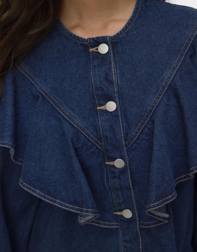 Vero Moda - Fia Frill Denim Shirt
