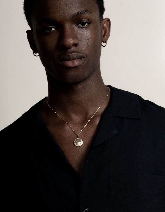 Dower & Hall - Men's One World Talisman Necklace In Gold Vermeil