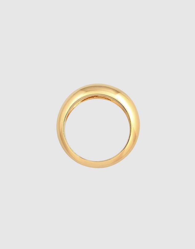 Elli Jewelry - Chunky Signet Ring in Gold-Plated 925 Silver