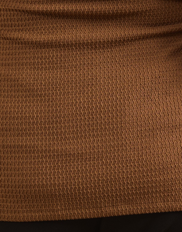 Atmos&Here Curvy - Textured Cut Sew One Shoulder Top With Waist Tie Detail
