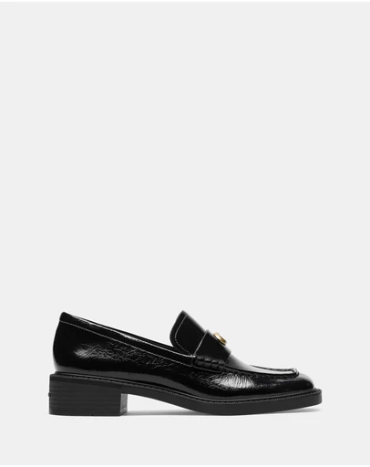 Coach - Glazed Leather Penny Loafers