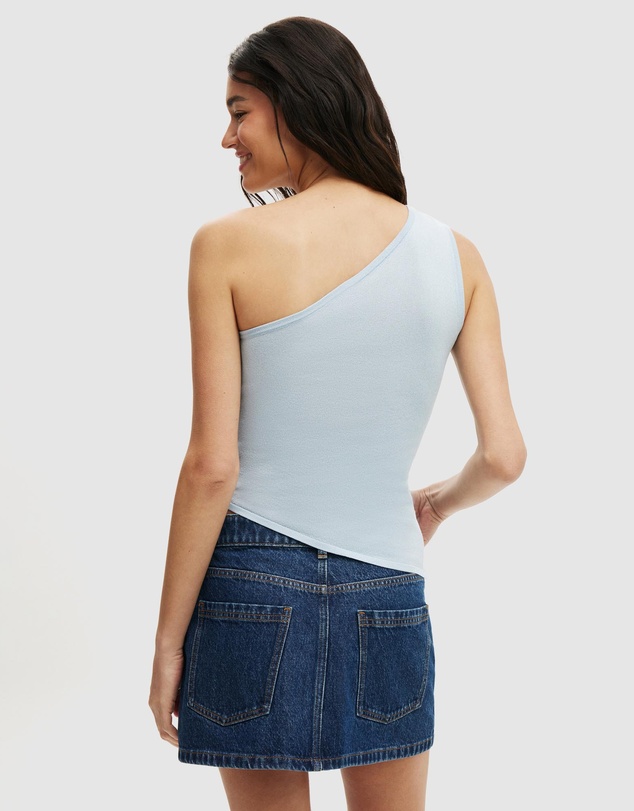 Cotton On - Asymmetric One Shoulder Knit Tank