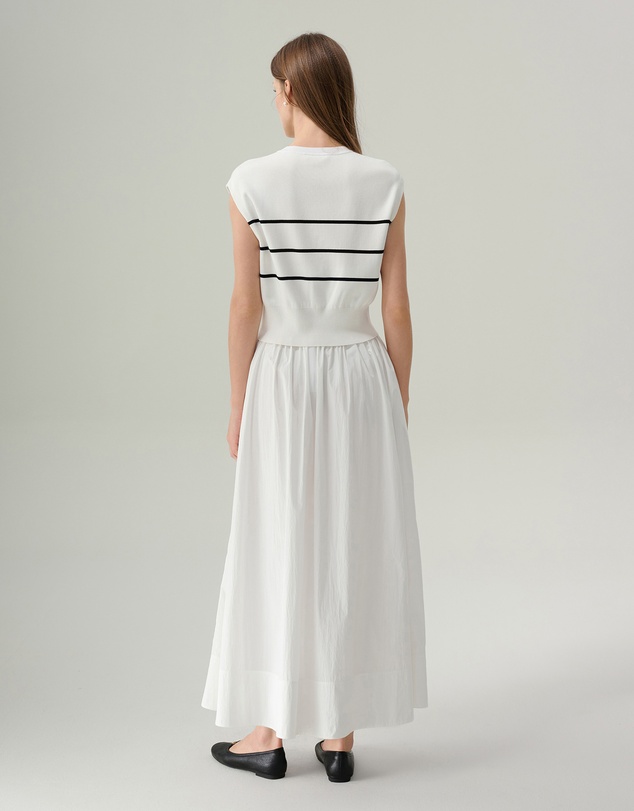 IDA+S - Lena Striped Button Up Top