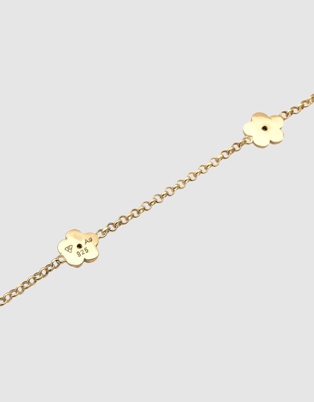 Elli Jewelry - Floral Kids Bracelet in Gold-Plated 925 Silver