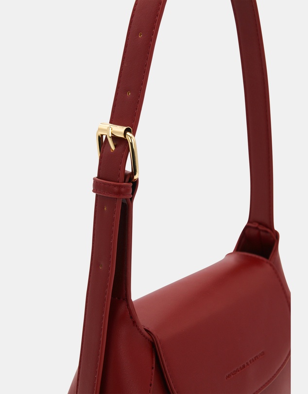 Morgan & Taylor - Kiara Shoulder Bag in Burgundy Red