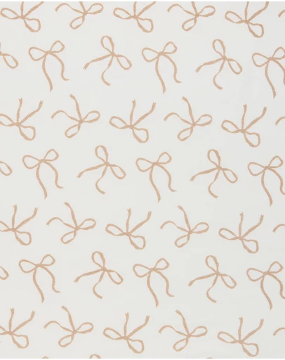 Kynd Baby - Fitted Cot Sheet in Ivory Bow