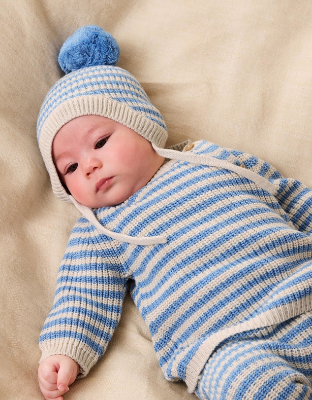 Wilson & Frenchy - Organic Knitted Stripe Bonnet - Babies