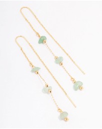 Lovisa - Gold Plated Semi-Precious Trio Stone Drop Earrings