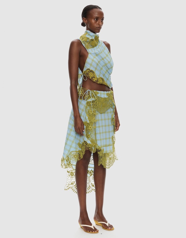 Christopher Esber - Embroidered Handkerchief Envelope Midi Skirt