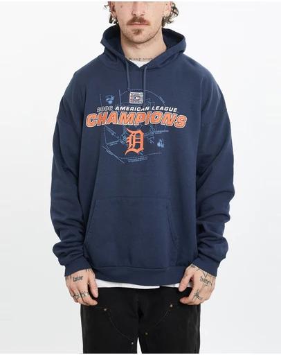 Vintage by The Real Deal - Pre Loved - Vintage MLB Detroit Tigers Hooded Sweatshirt