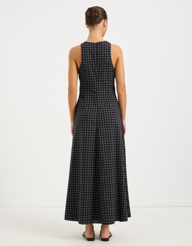 Calli - Lucy Racer Check Midi Dress