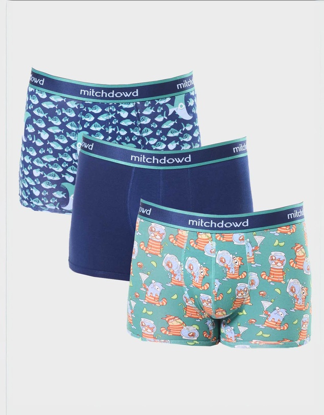 Mitch Dowd - Mitchdowd Mens 3 Pack Fishbowl Trunks