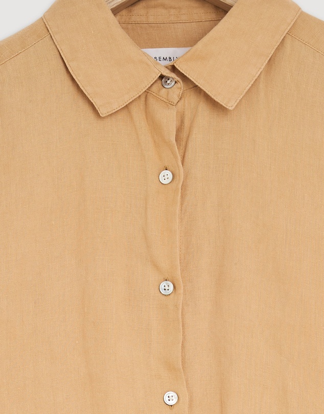 Revibe - Repaired Assembly Label Linen Long Sleeve Shirt