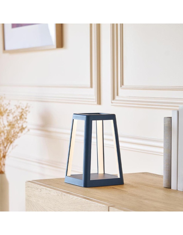 Lexon - Lexon Lantern Portable Lamp With Built-In Wireless Charger - Blue