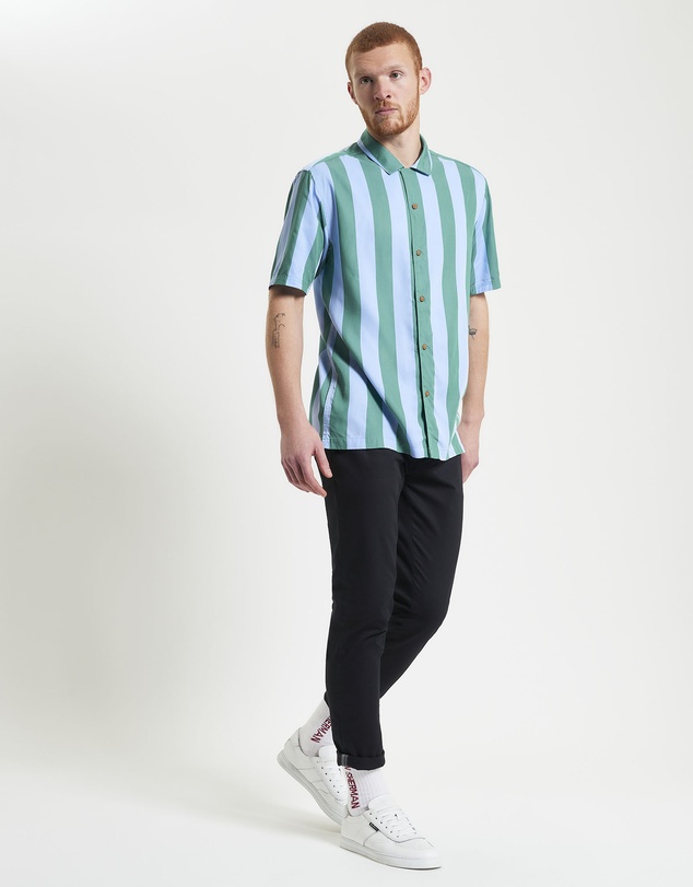 Ben Sherman - Viscose Stripe Short Sleeve Shirt