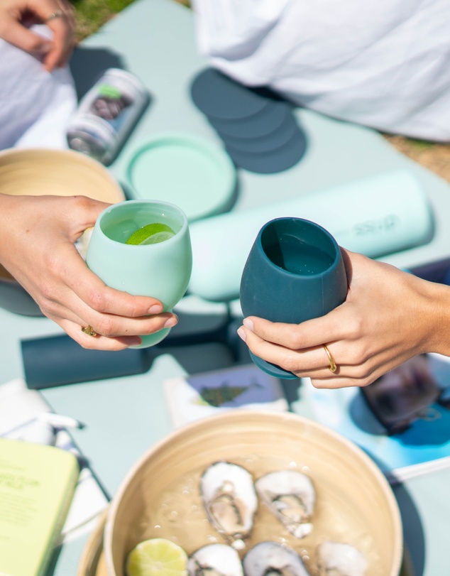 porter green - stemm | silicone unbreakable wine glasses