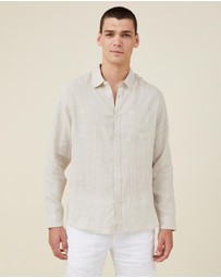 Cotton On - Linen Long Sleeve Shirt