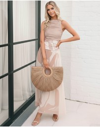 Esther & Co - Balayage Dress - Beige Floral