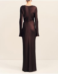 Shona Joy - Agnes Long Sleeve Maxi Dress with Belt