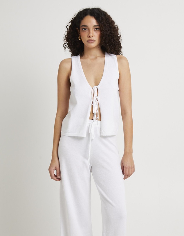 Subtitled - Libby Tie Front Knit Top