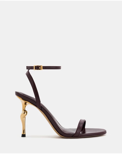 JW PEI - Alivia Gold Metal Heel Sandals