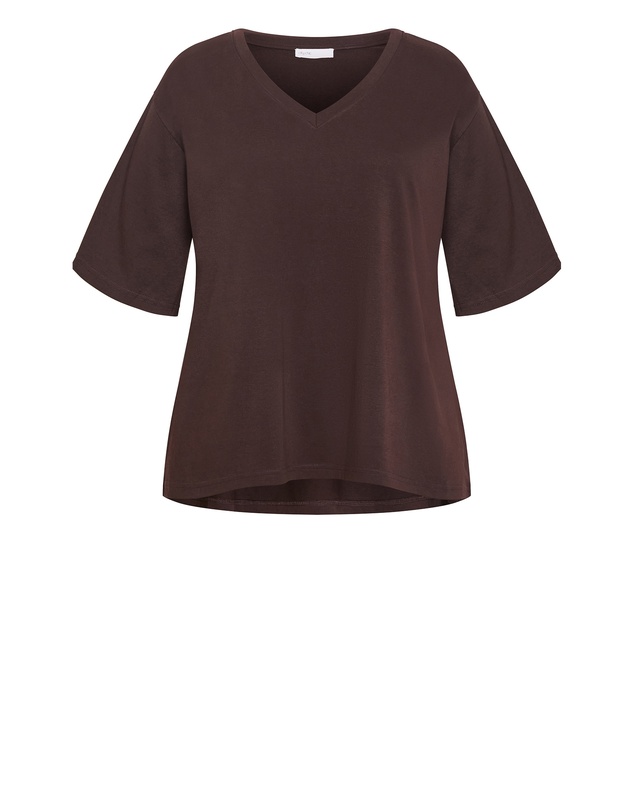City Chic - Oversized V Neck Tee