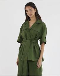 Amelius - Jade Oversized Linen Shirt