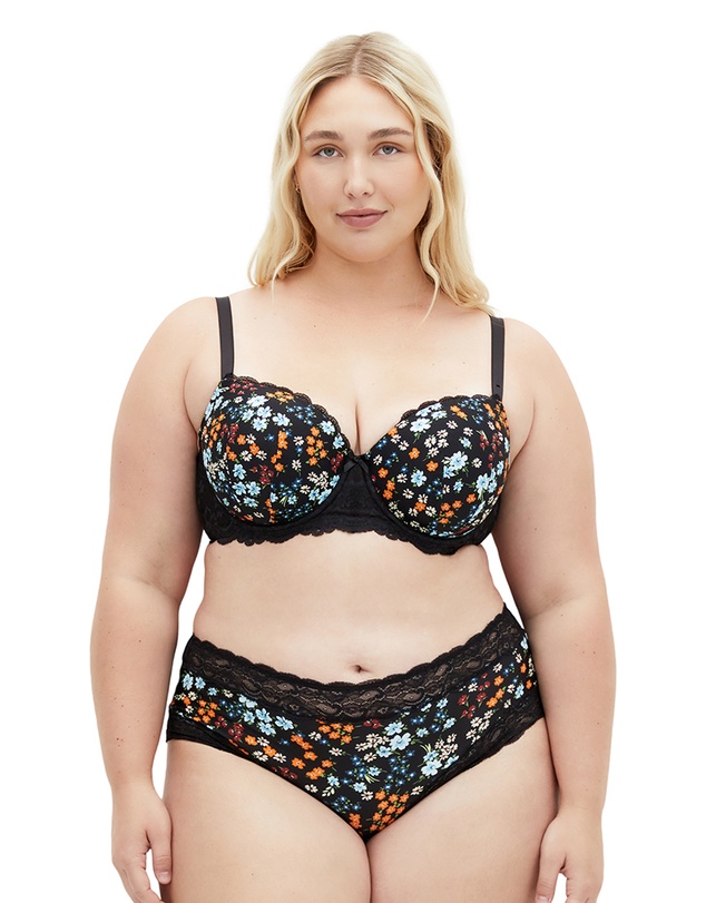 City Chic - Hailey Contour Print Bra
