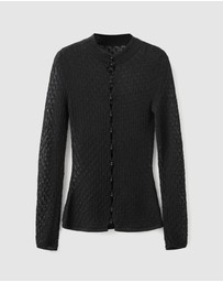 M.N.G - Openwork Knitted Sweater With Bead Fastening