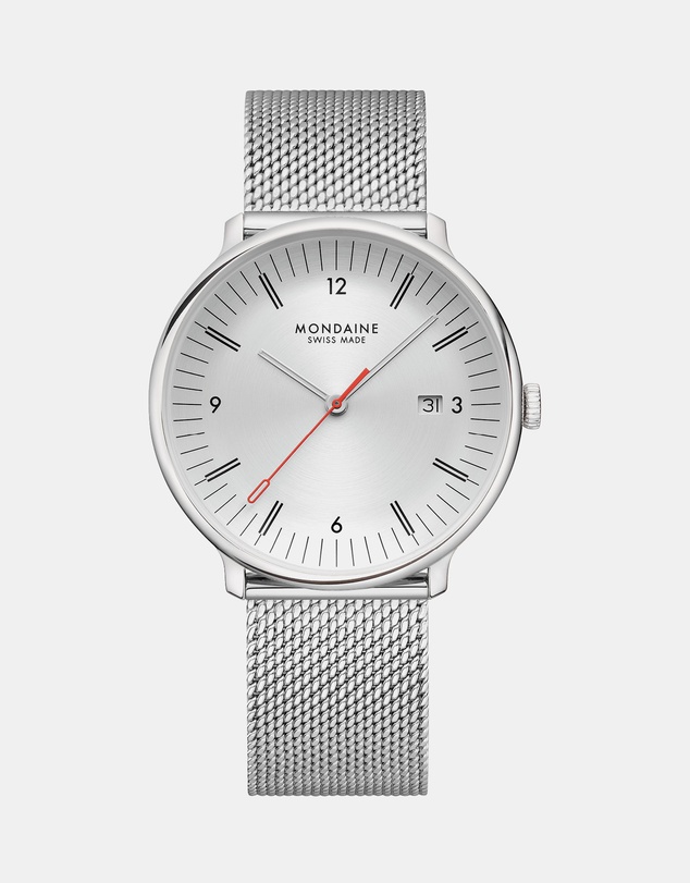 Mondaine - Mondaine Doppio Stainless Steel 41mm Watch