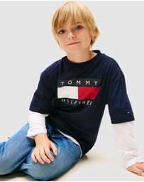 Tommy Hilfiger - Heritage Flag Print Jersey T-Shirt - Kids