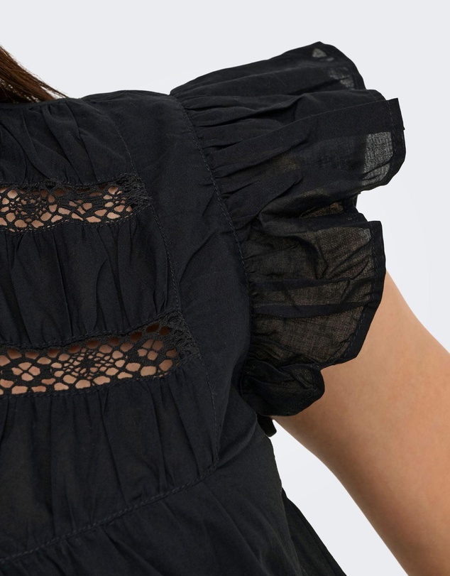 ONLY - Sunny Frilled Cotton Maxi Dress