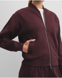 Country Road - Australian Good Earth Cotton Zip Bomber Sweat