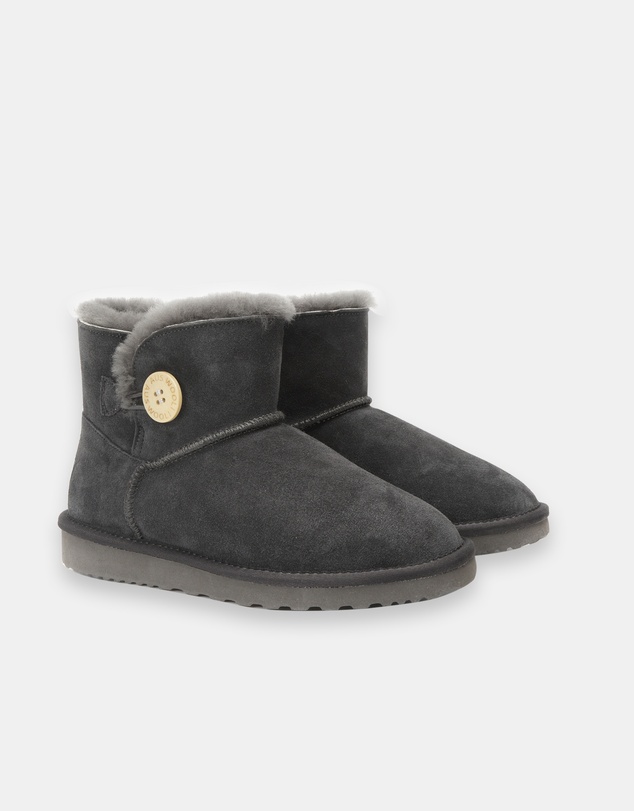 AusWooli Ugg Boots - Cabarita Short Sheepskin Wool Button Boots