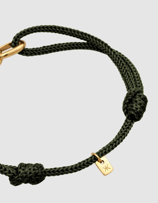 Kuzzoi - ICONIC EXCLUSIVE - Nylon Bracelet with Gold-Plated Sterling Silver Details