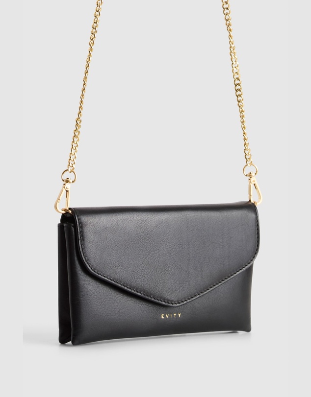 Evity - Lila Leather Chain Crossbody Purse