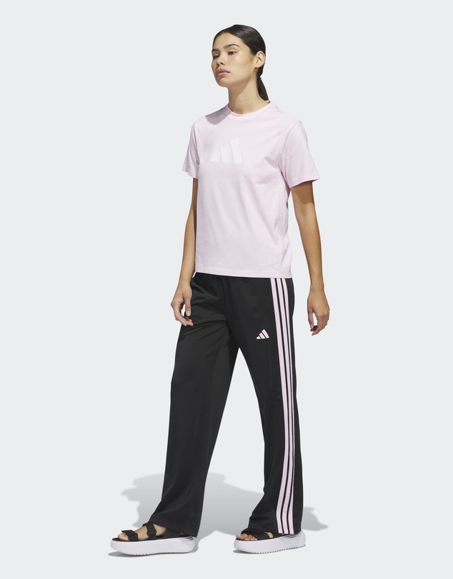 adidas Sportswear - TEXTURED GINGHAM BIG LOGO GRAPHIC T-SHIRT Womens
