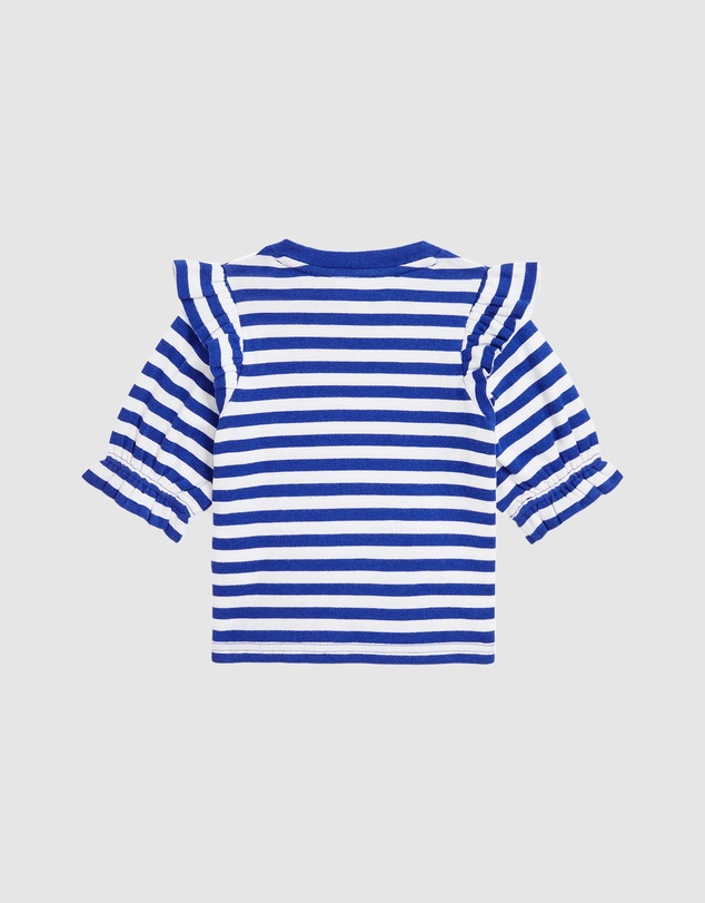 Polo Ralph Lauren - Striped Ruffled Cotton-Modal Top (2YRS-6.5YRS)