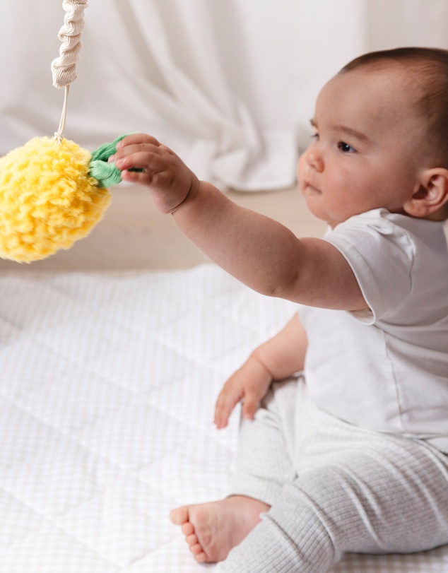 Living Textiles - 2 Pack Mini Market Brunch Stroller Toys - Pineapple & Cherries