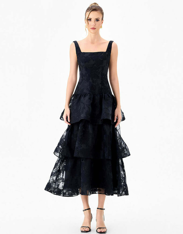 Bariano - Besty Squared Tiered Midi