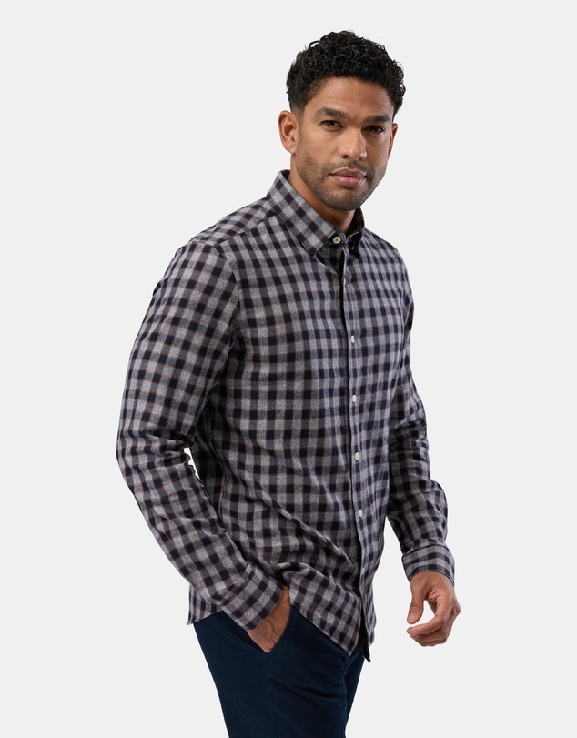 Brooksfield - Brushed Cotton/Tencel Shirt