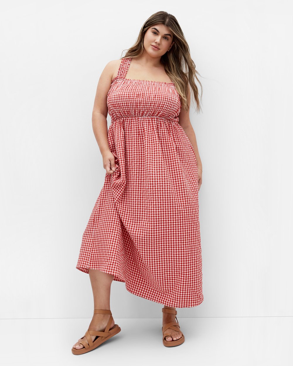 Cute Gingham Maxi Dress by City Chic Online | THE ICONIC | Australia