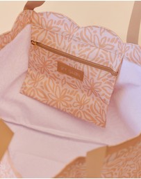 Sky Gazer - Scalloped Edge Beach Bag- Amber Bloom