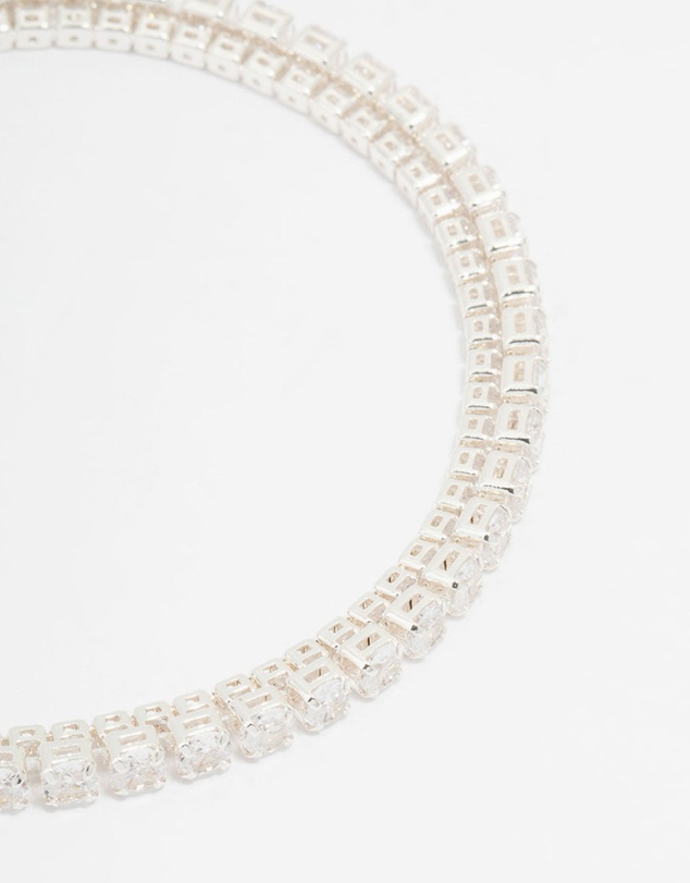 Lovisa - Silver Plated Cubic Zirconia Tennis Bracelet